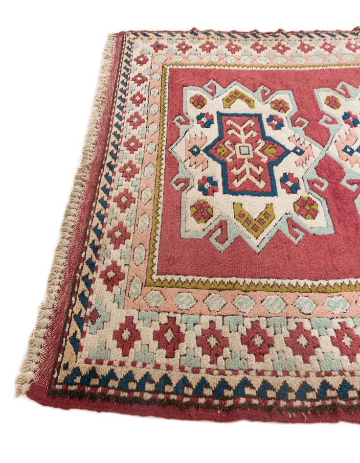 Detail image of  4' 5 x 6' 3  Hand Knotted Moroccan Wool Rug