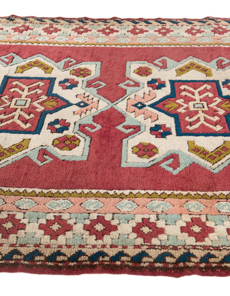 Detail image of  4' 5 x 6' 3  Hand Knotted Moroccan Wool Rug