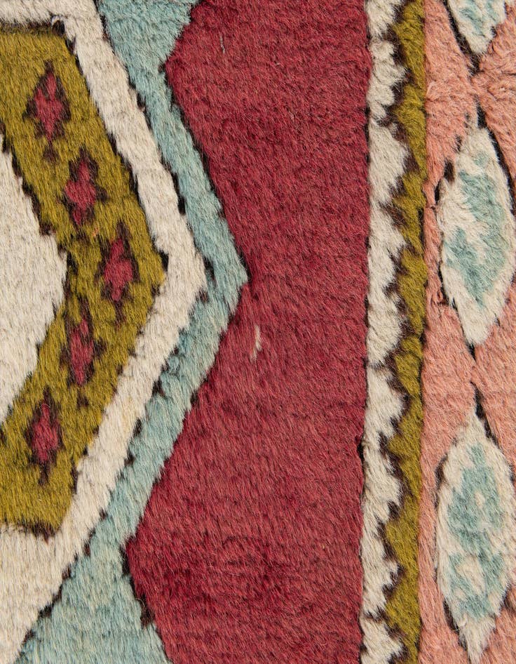 Detail image of  4' 5 x 6' 3  Hand Knotted Moroccan Wool Rug