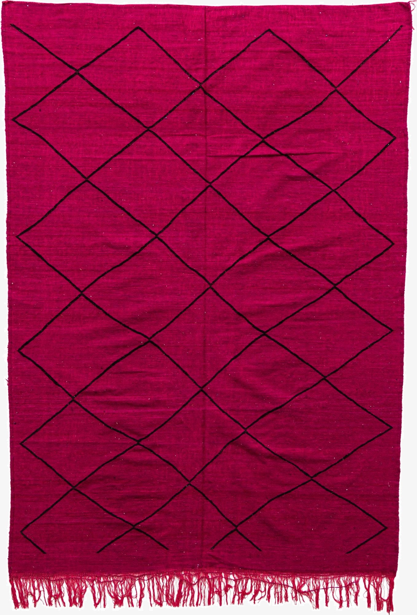  6' 6 x 9' 3  Hand Knotted Moroccan Wool Rug