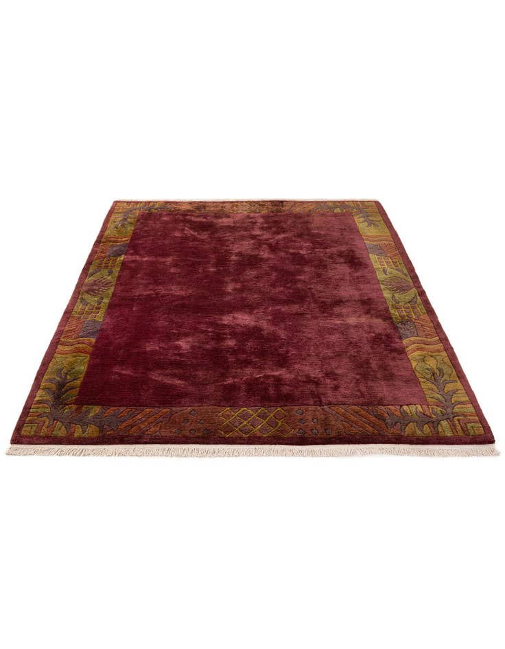 Detail image of  6' 8 x 8' 2  Hand Knotted Nepal Wool Rug