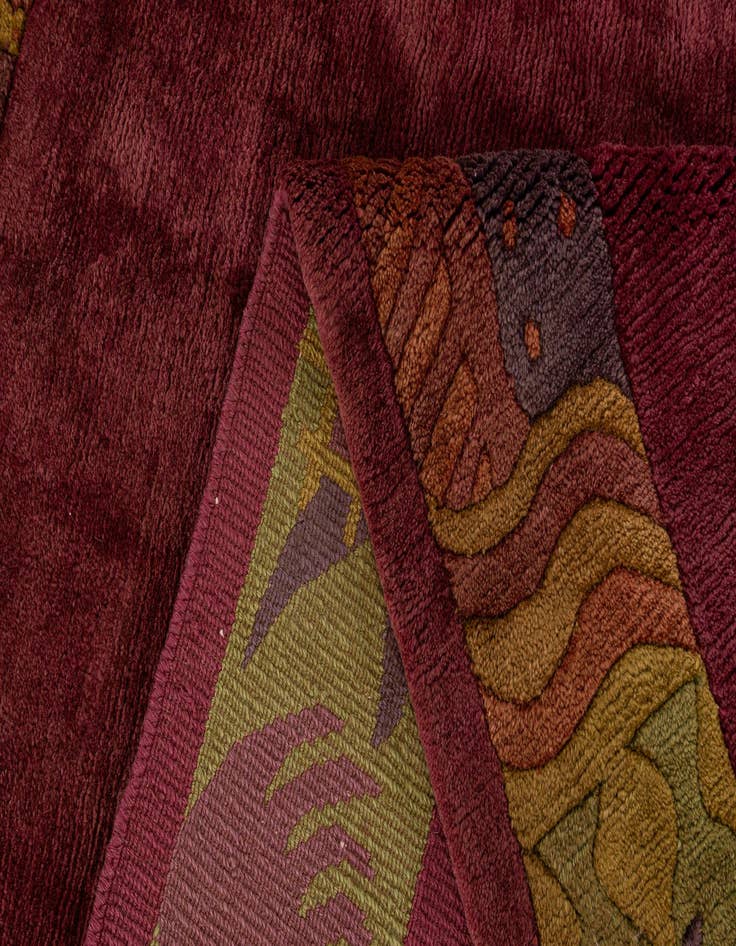 Detail image of  6' 8 x 8' 2  Hand Knotted Nepal Wool Rug