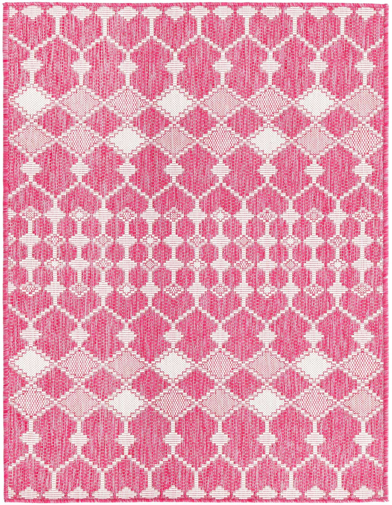 Primary image  3' x 5' 3  Washable Lattice Indoor / Outdoor Rug