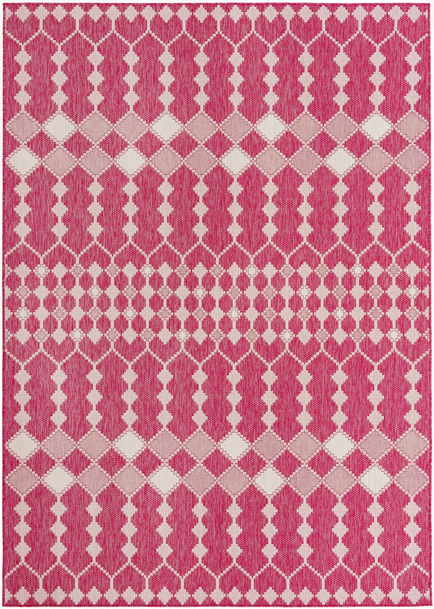  7' 10 x 11'  Washable Lattice Indoor / Outdoor Rug