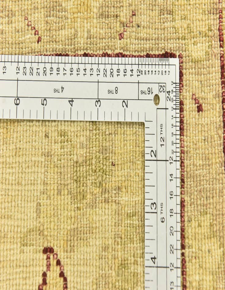 Detail image of  6' 6 x 9' 9  Hand Knotted Peshawar Ziegler Rug