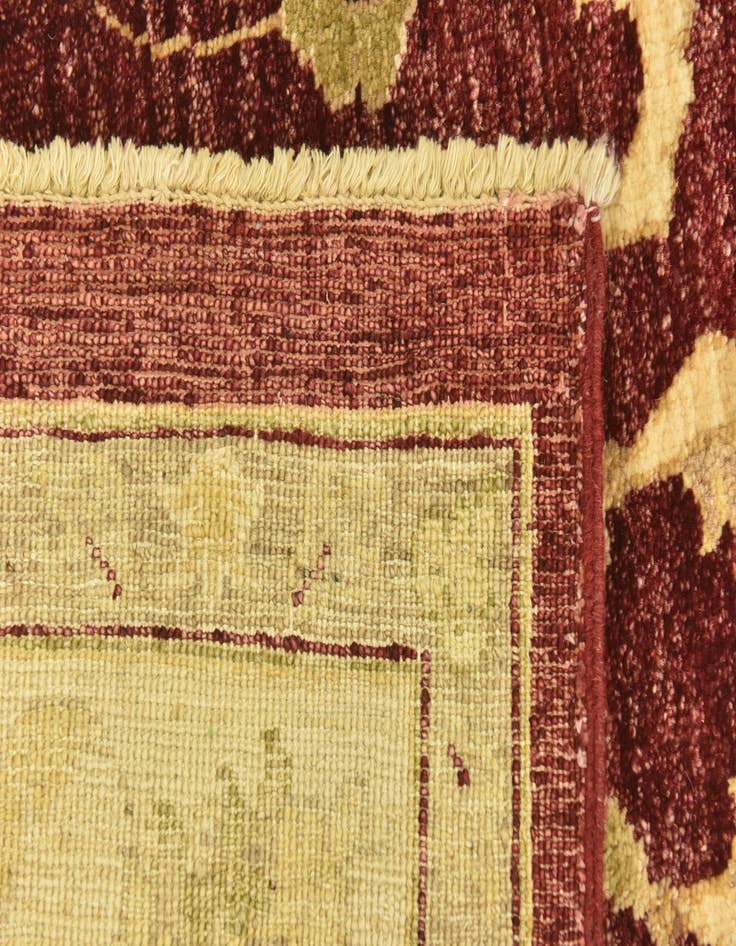 Detail image of  6' 6 x 9' 9  Hand Knotted Peshawar Ziegler Rug