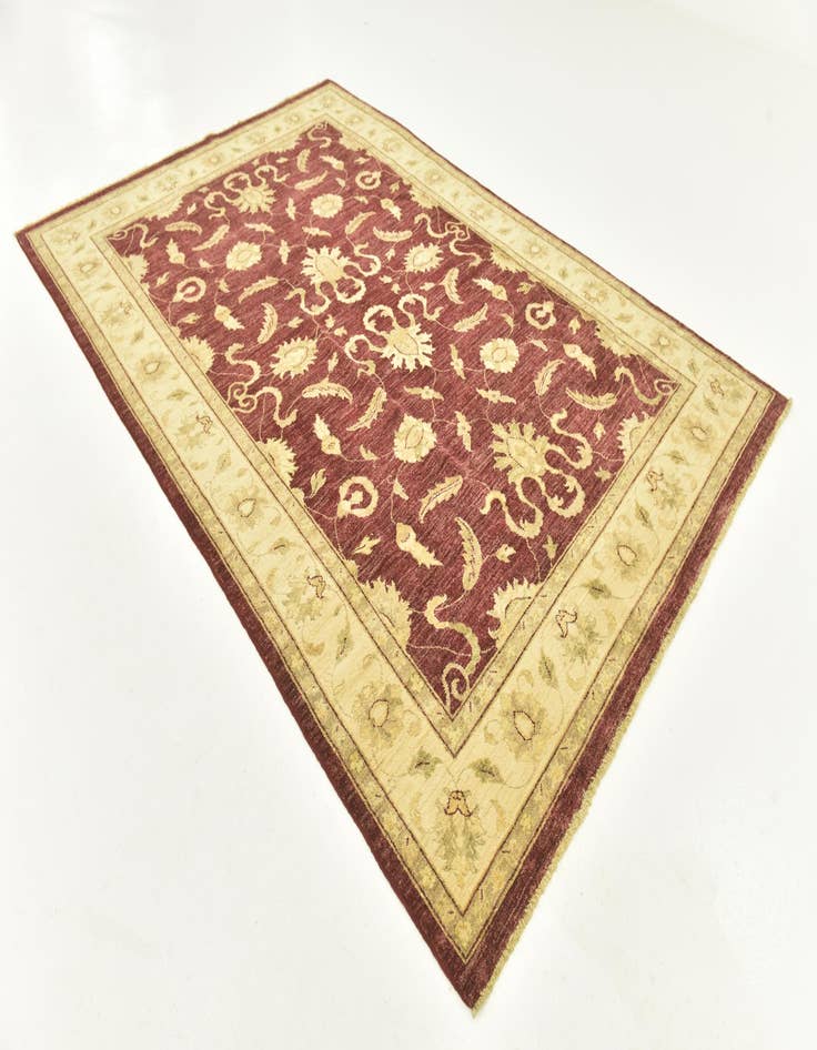 Detail image of  6' 6 x 9' 9  Hand Knotted Peshawar Ziegler Rug