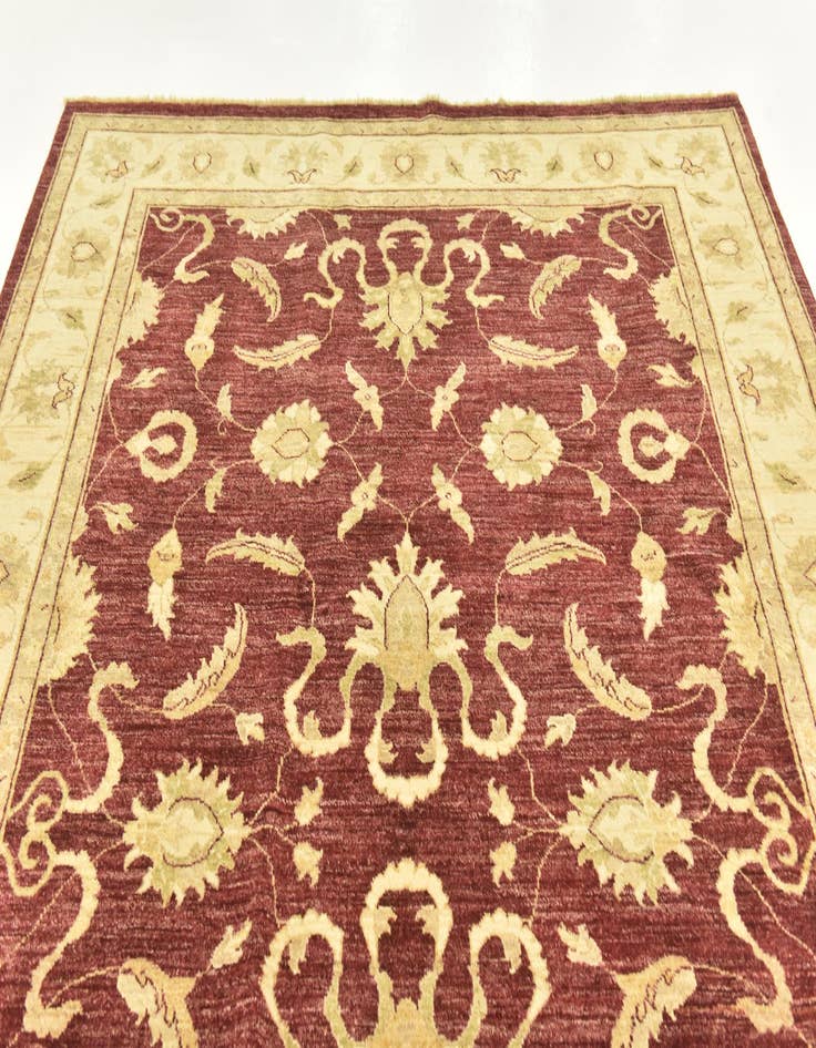 Detail image of  6' 6 x 9' 9  Hand Knotted Peshawar Ziegler Rug