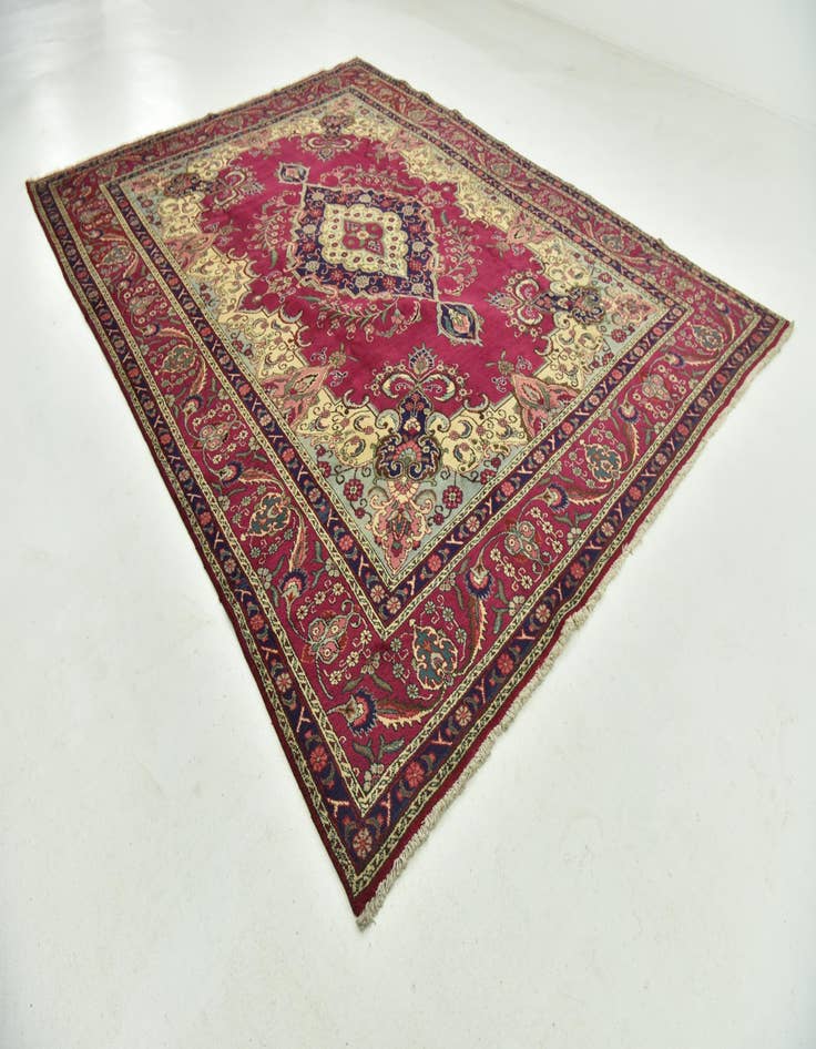 Detail image of  9' 9 x 12' 10  Hand Knotted Tabriz Persian Wool Rug