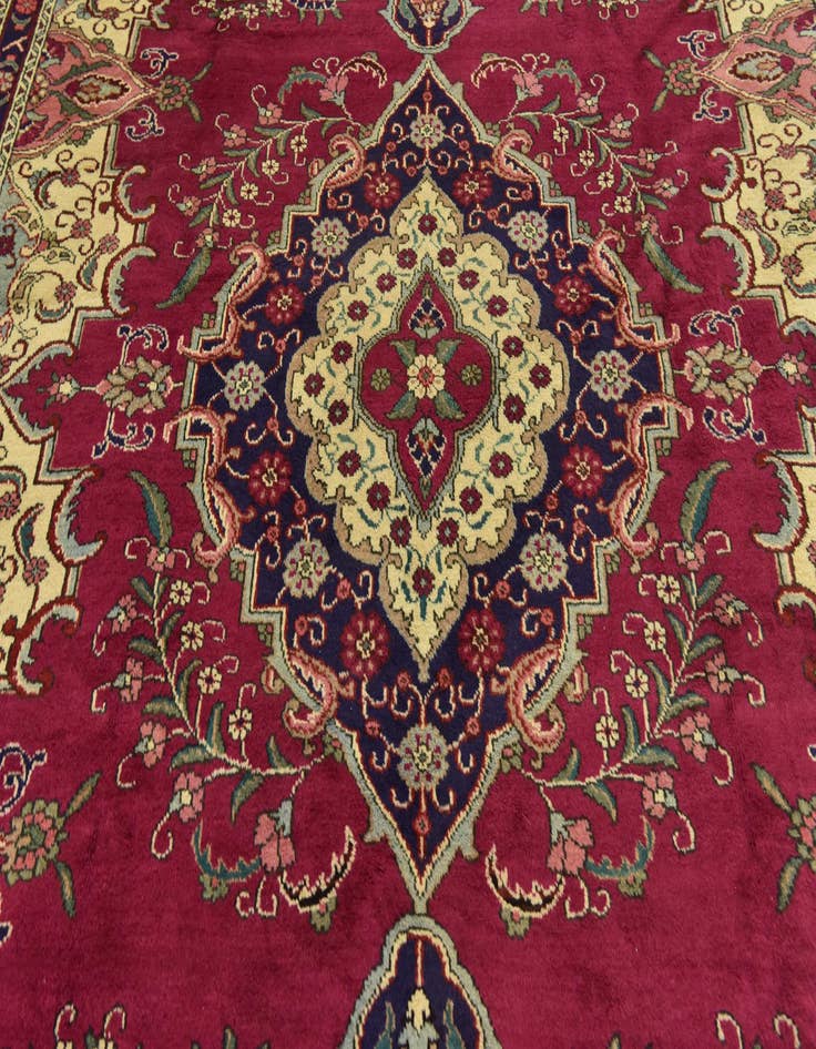 Detail image of  9' 9 x 12' 10  Hand Knotted Tabriz Persian Wool Rug