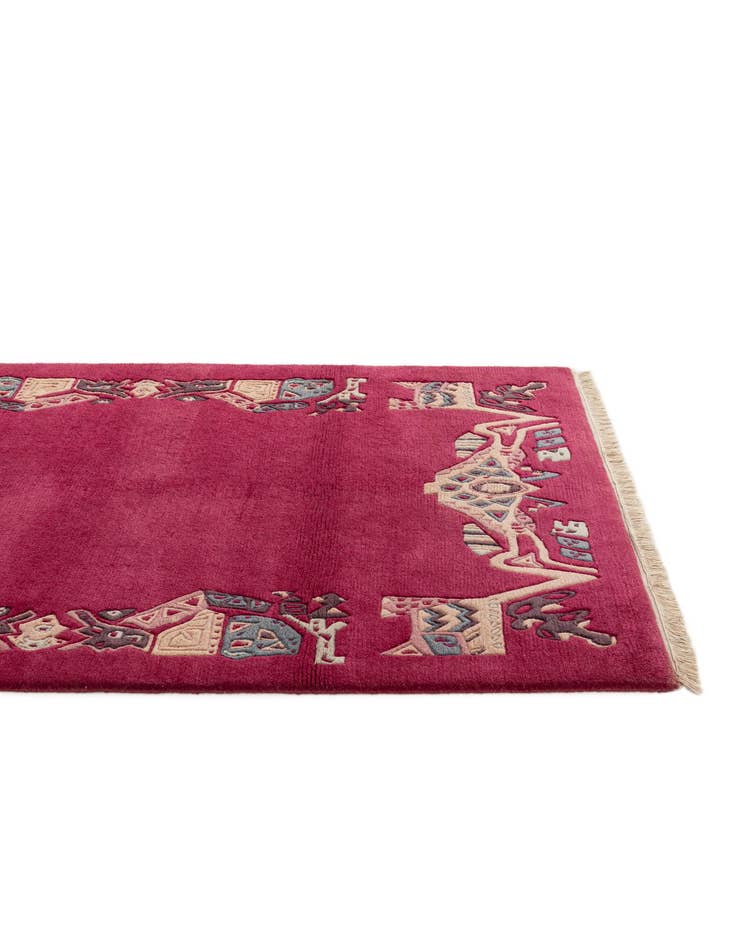 Detail image of  4' 1 x 6'  Hand Knotted Tibet Wool Rug