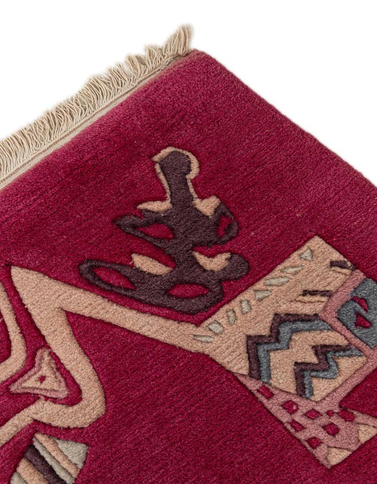 Detail image of  4' 1 x 6'  Hand Knotted Tibet Wool Rug