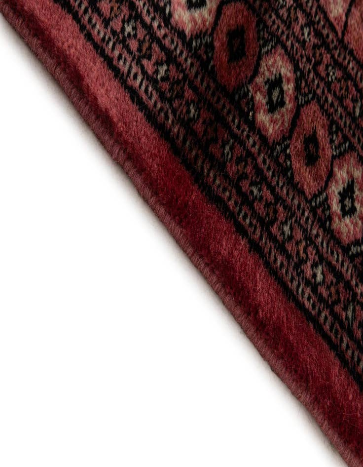 Detail image of  4' 2 x 6' 3  Hand Knotted Torkaman Persian Wool Rug