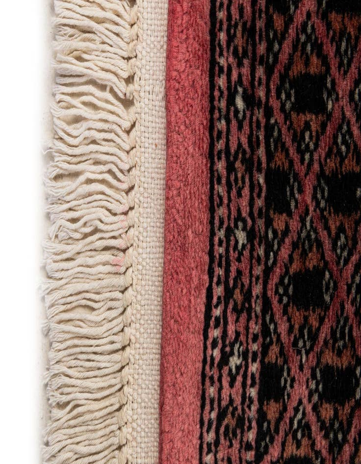 Detail image of  4' 2 x 6' 3  Hand Knotted Torkaman Persian Wool Rug