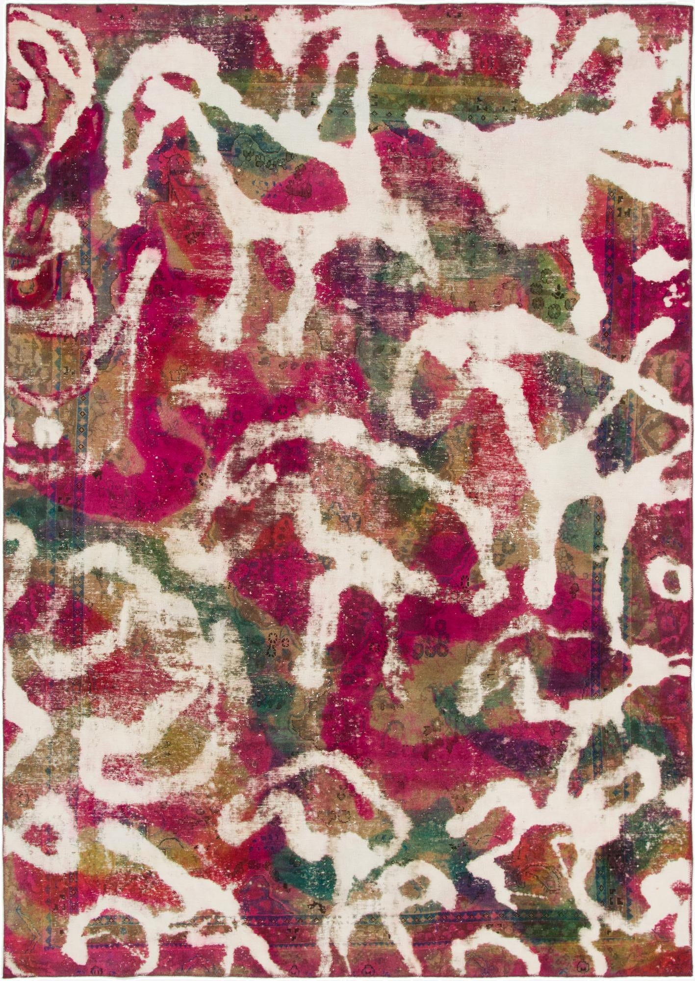  8' 2 x 11' 6  Hand Knotted Ultra Vintage Persian Wool Rug