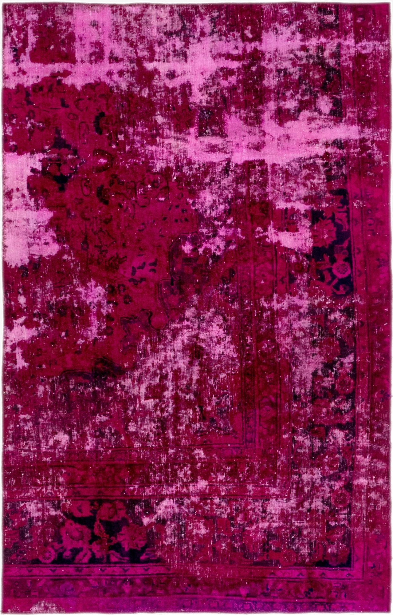  4' x 6' 5  Hand Knotted Ultra Vintage Persian Wool Rug