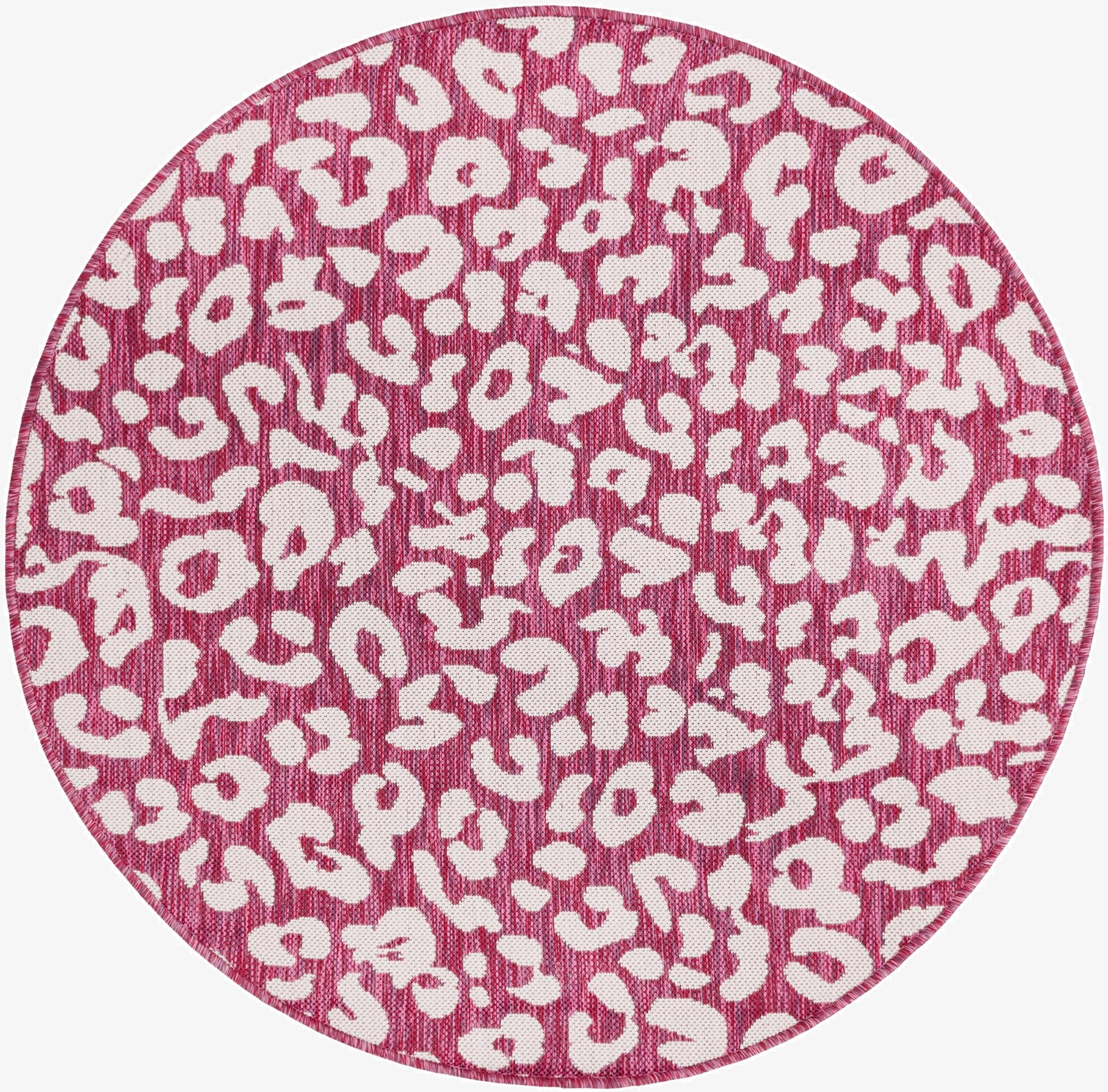  4' x 4'  Washable Safari Indoor / Outdoor Round Rug