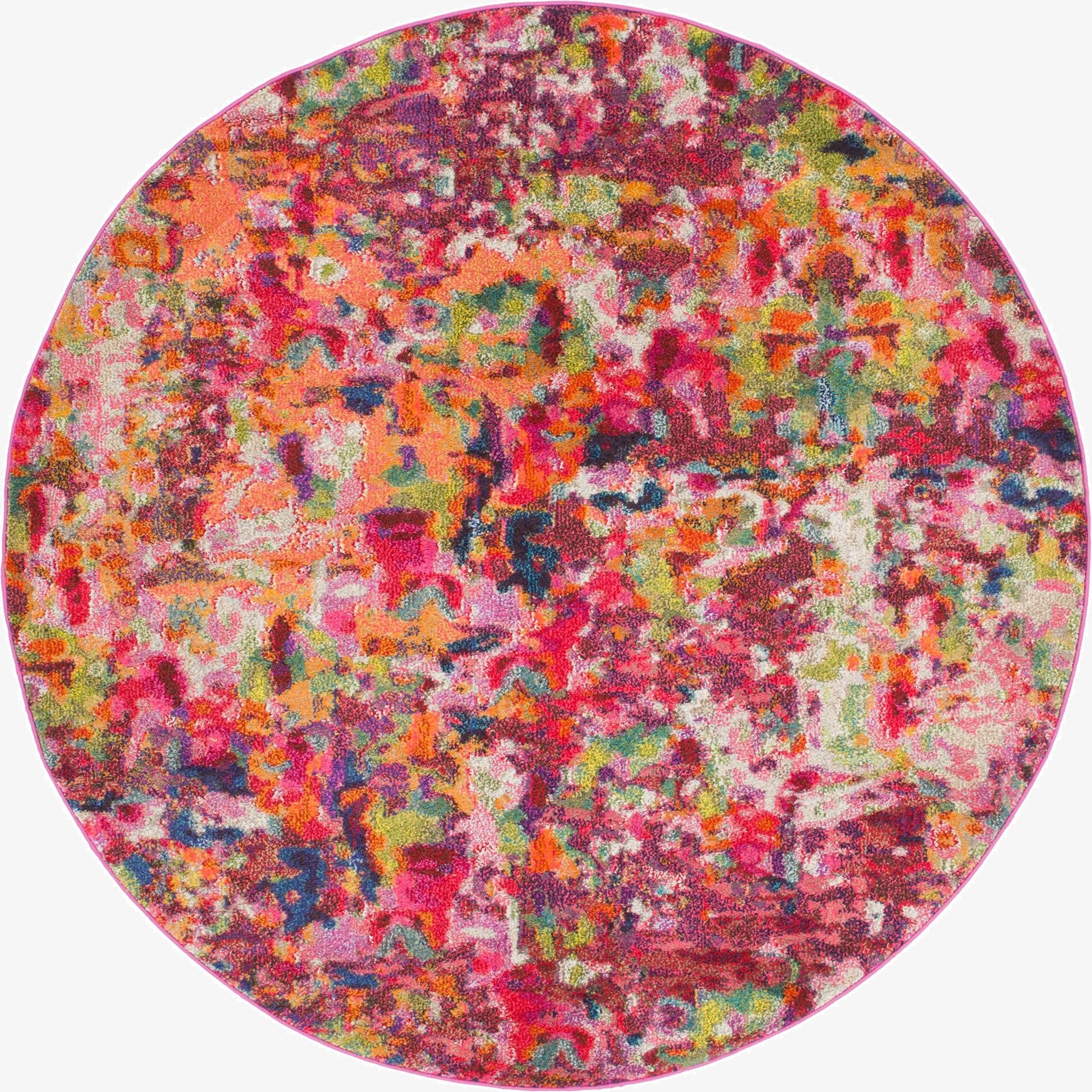  6' x 6'  Washable Theia Round Rug