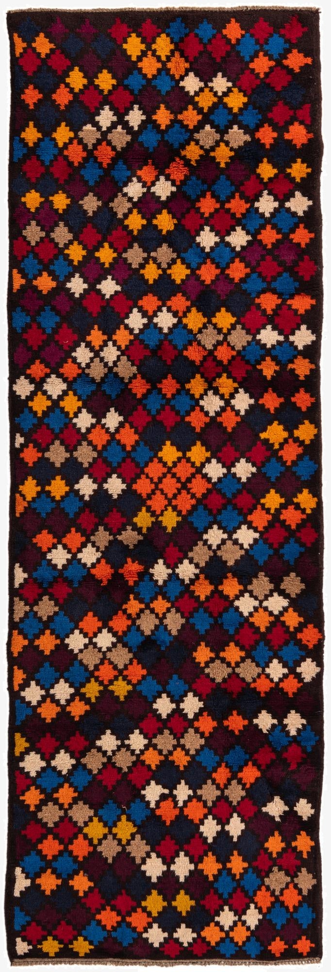  2' 10 x 9' 3  Hand Knotted Balouch Wool Runner Rug