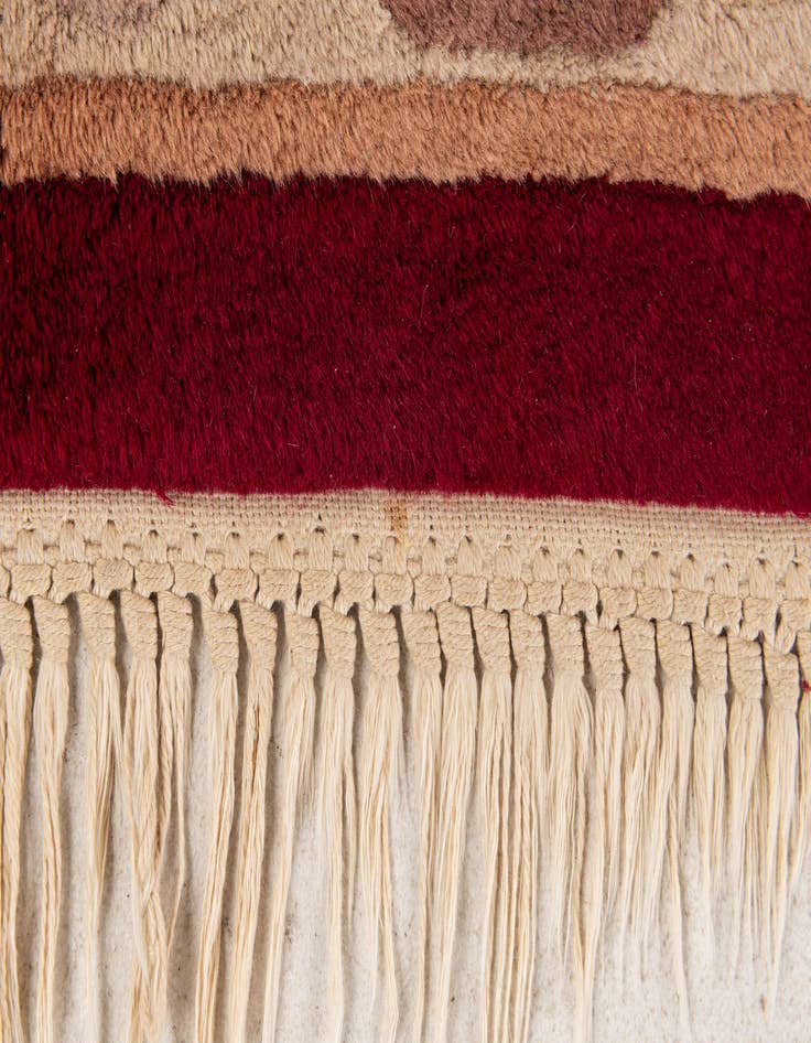 Detail image of  2' 5 x 4' 9  Hand Knotted Carved Pekin Oriental Wool Runner Rug