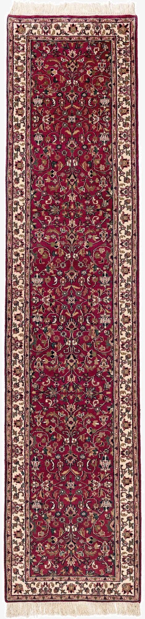  2' 7 x 11' 1  Hand Knotted Isfahan Wool Runner Rug