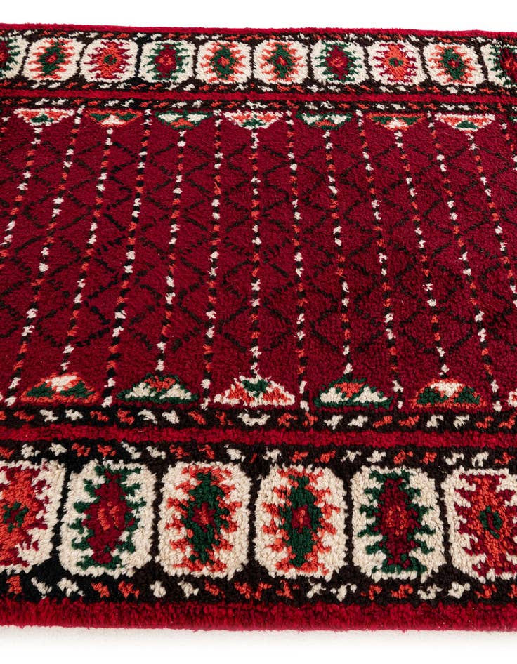 Detail image of  4' 1 x 7' 10  Hand Knotted Moroccan Wool Runner Rug