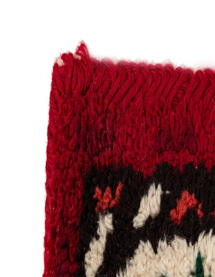 Detail image of  4' 1 x 7' 10  Hand Knotted Moroccan Wool Runner Rug