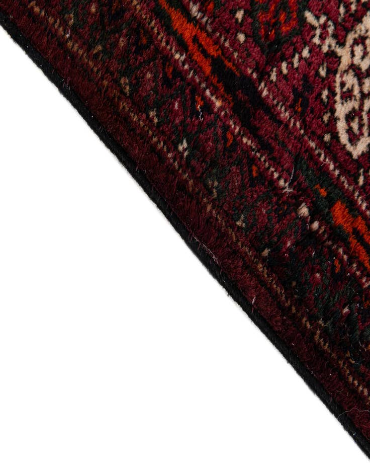 Detail image of  3' 11 x 6' 11  Hand Knotted Torkaman Oriental Wool Runner Rug