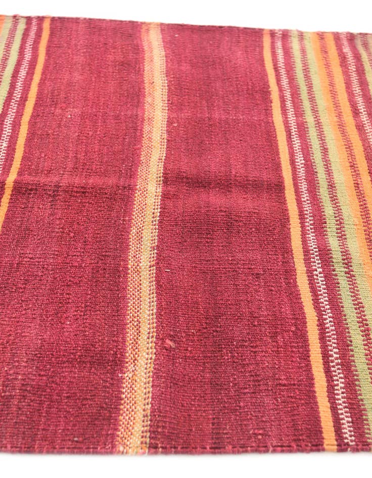 Detail image of  3' 7 x 4'  Hand Woven Kilim Afghan Wool Square Rug