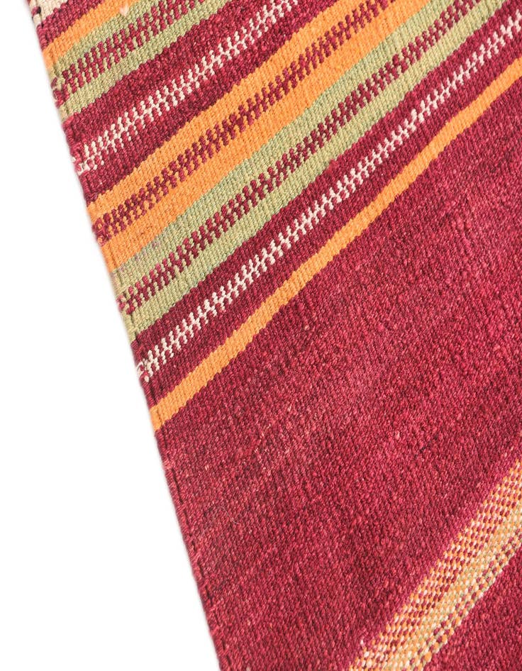 Detail image of  3' 7 x 4'  Hand Woven Kilim Afghan Wool Square Rug