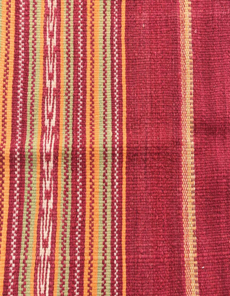 Detail image of  3' 7 x 4'  Hand Woven Kilim Afghan Wool Square Rug