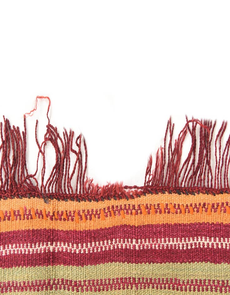 Detail image of  3' 7 x 4'  Hand Woven Kilim Afghan Wool Square Rug