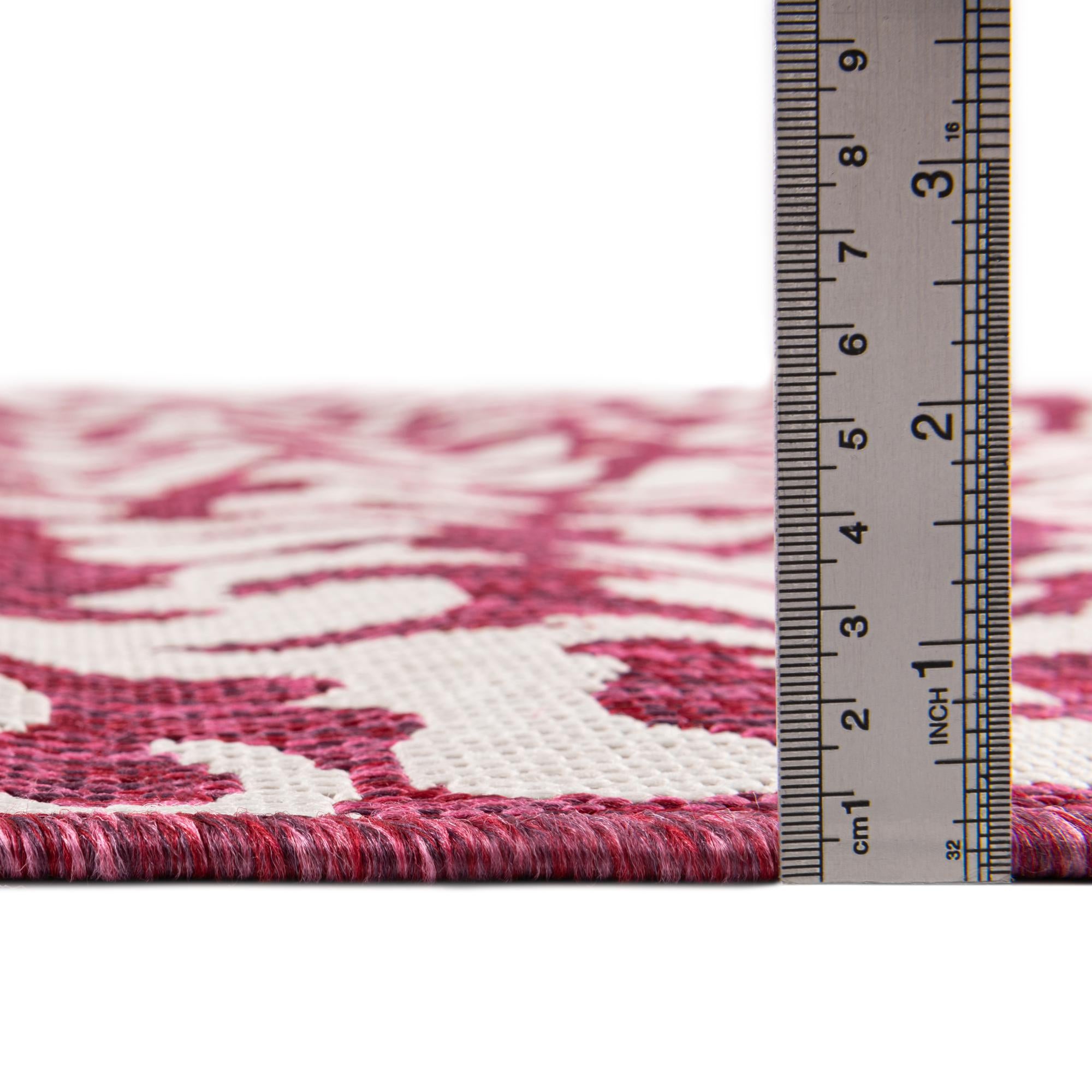 Magenta 10' x 10' Safari Indoor / Outdoor Square Rug | Rugs.com