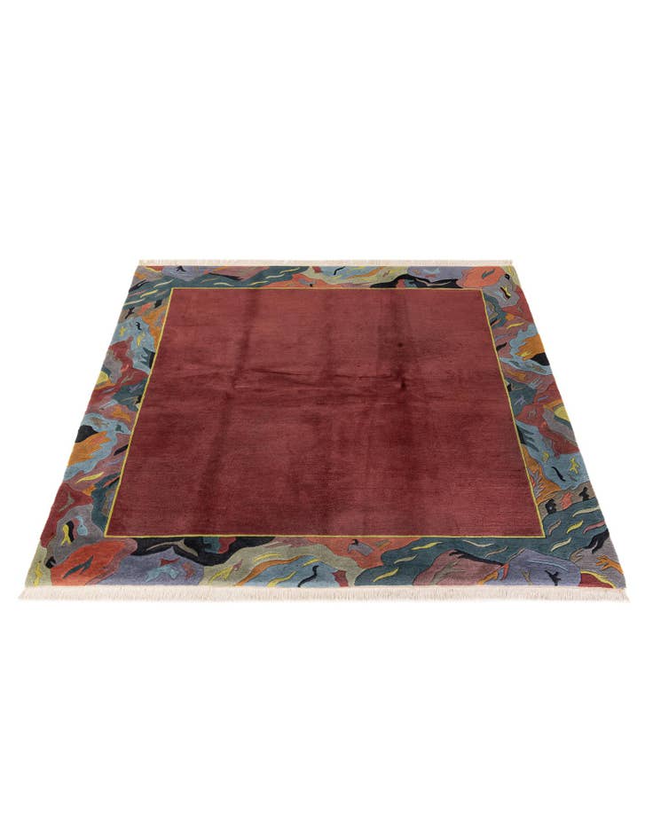 Detail image of  8' 3 x 8' 3  Hand Knotted Tibet Wool Square Rug