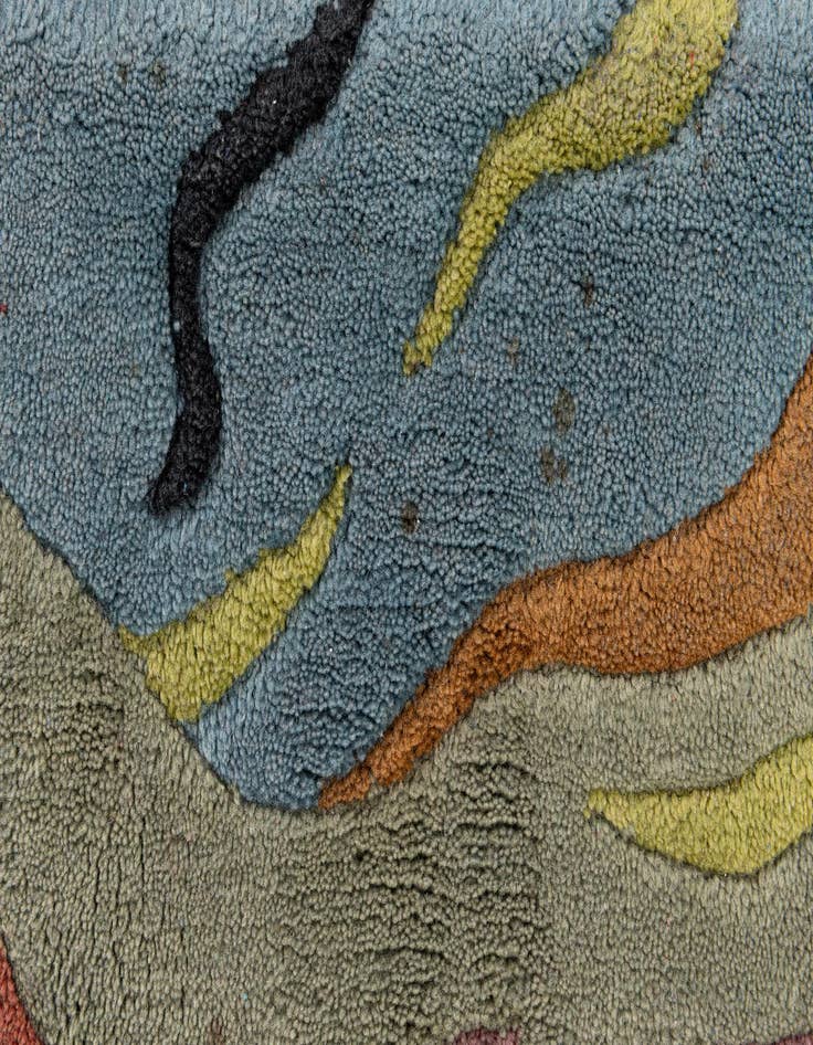 Detail image of  8' 3 x 8' 3  Hand Knotted Tibet Wool Square Rug
