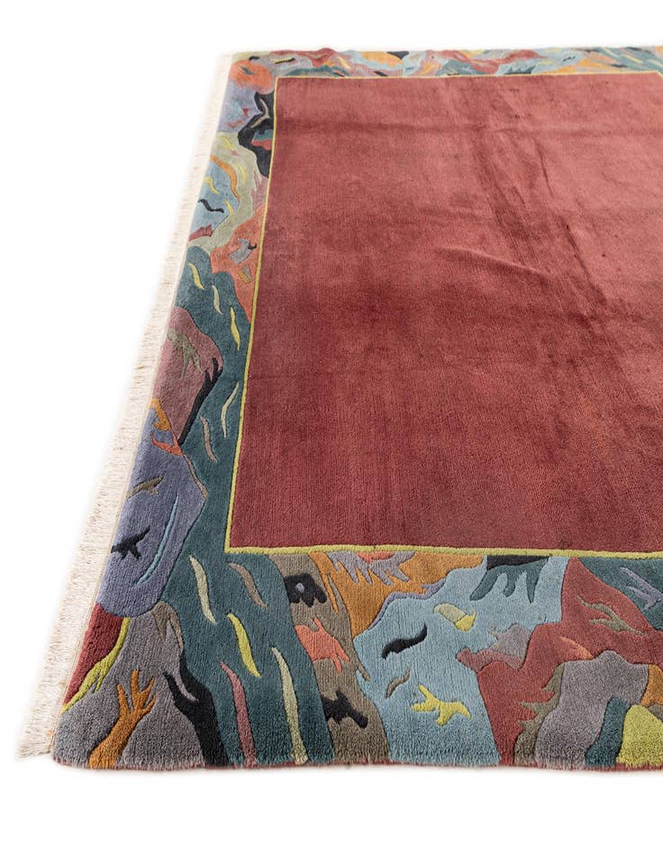 Detail image of  8' 3 x 8' 3  Hand Knotted Tibet Wool Square Rug