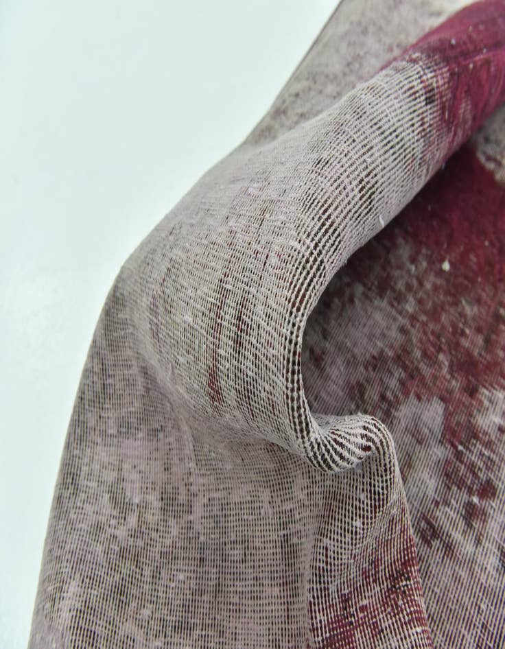 Detail image of  4' 4 x 4' 10  Hand Knotted Ultra Vintage Persian Wool Square Rug