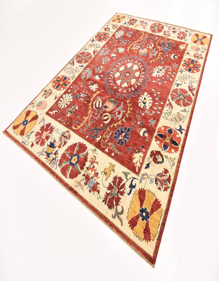 Detail image of  6' 9 x 9' 6  Hand Knotted Ariana Ziegler Rug