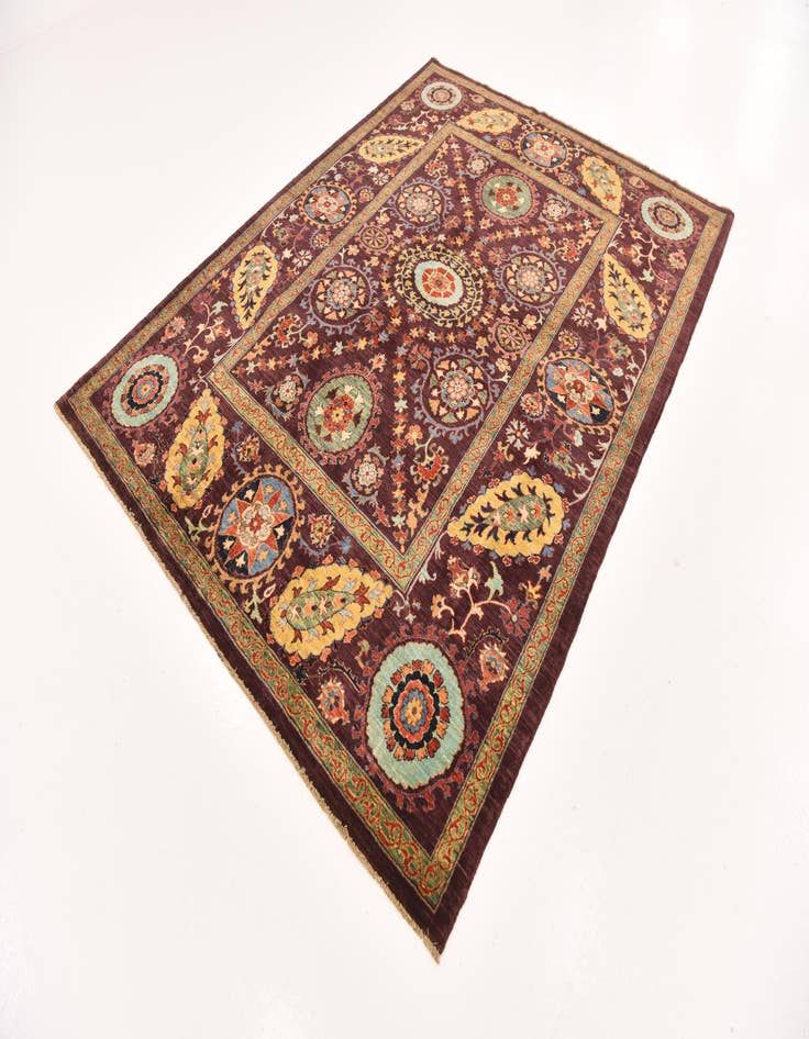 Detail image of  6' 3 x 8' 2  Hand Knotted Ariana Ziegler Oriental Rug