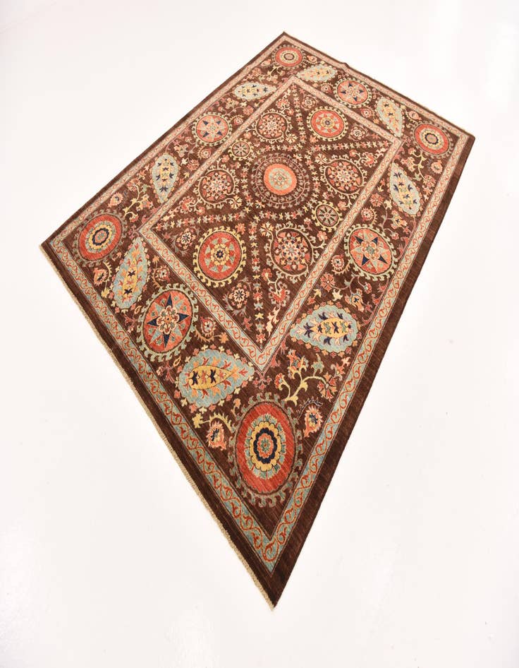 Detail image of  6' 2 x 8' 2  Hand Knotted Ariana Ziegler Oriental Rug