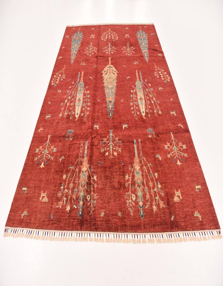 Detail image of  7' x 9' 6  Hand Knotted Ariana Ziegler Rug