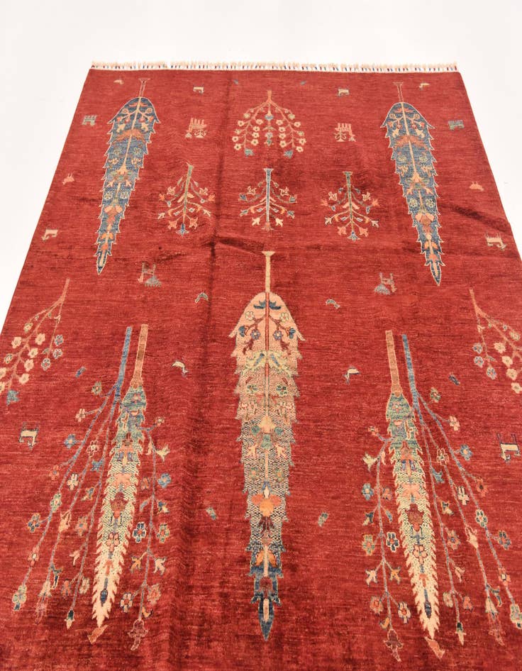 Detail image of  7' x 9' 6  Hand Knotted Ariana Ziegler Rug