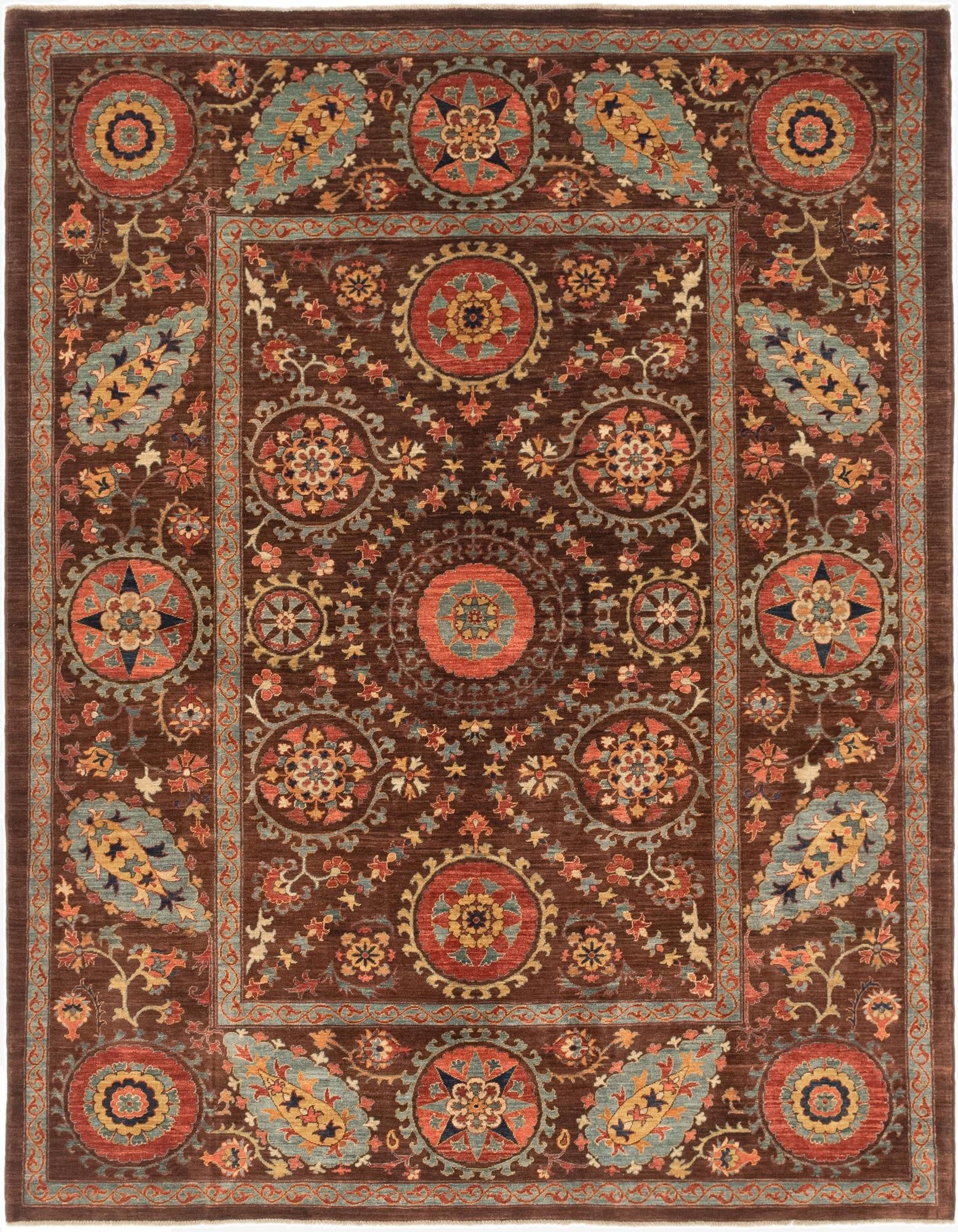  6' 9 x 8' 9  Hand Knotted Ariana Ziegler Oriental Rug