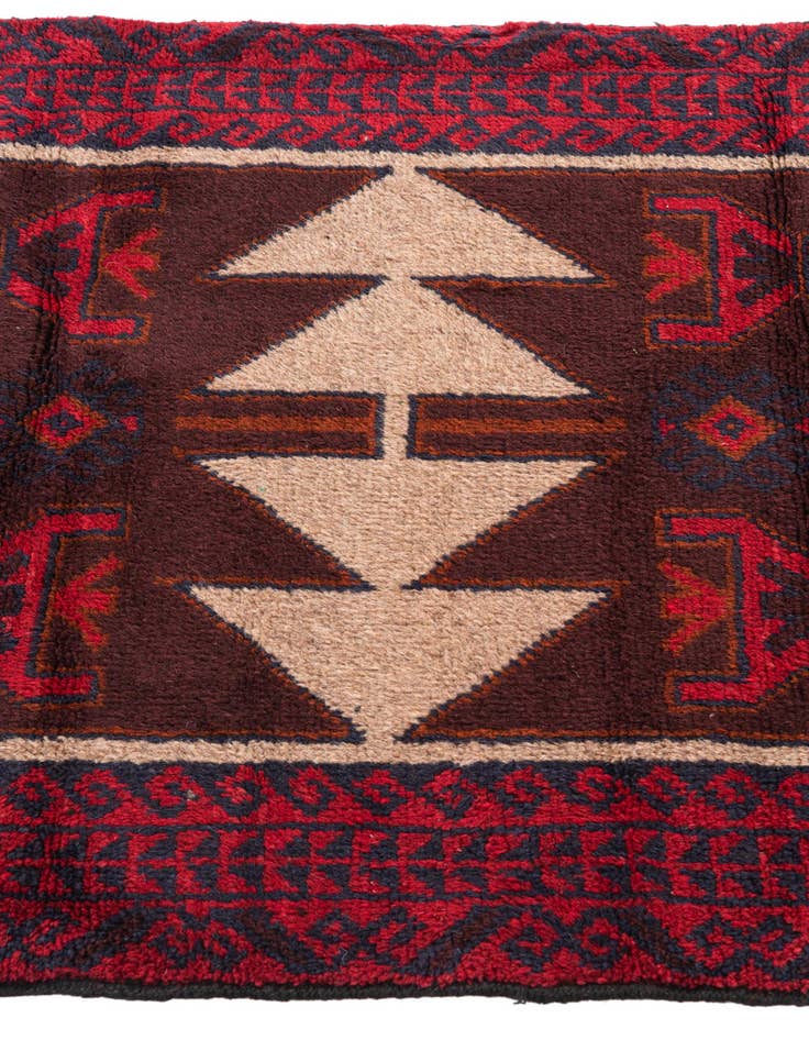 Detail image of  3' x 4' 8  Hand Knotted Balouch Persian Wool Rug