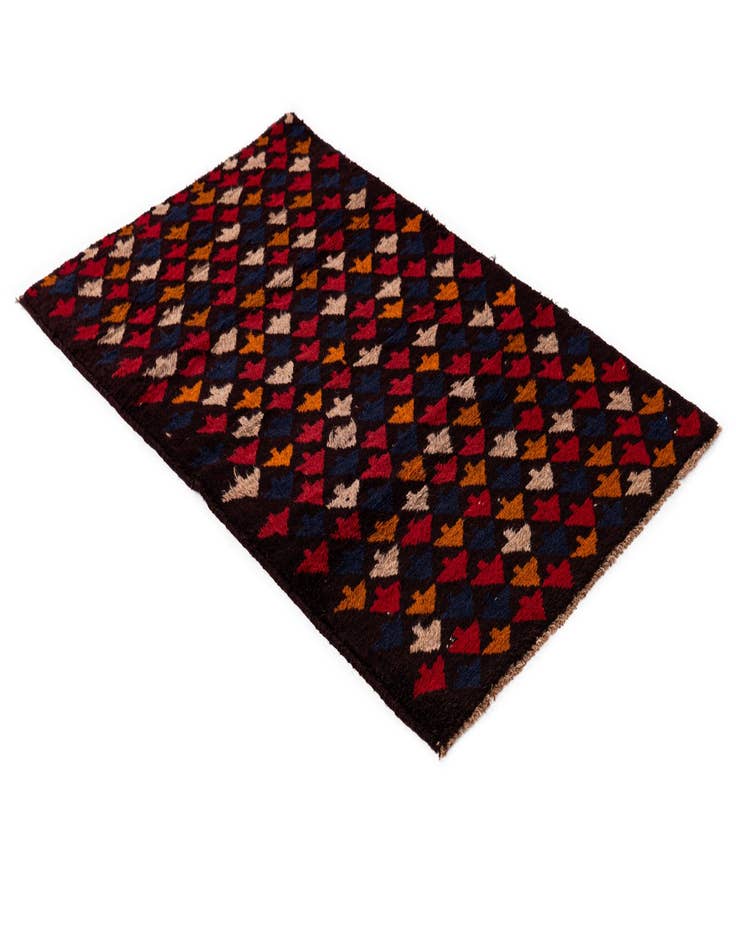 Detail image of  2' 9 x 4' 7  Hand Knotted Balouch Persian Wool Rug