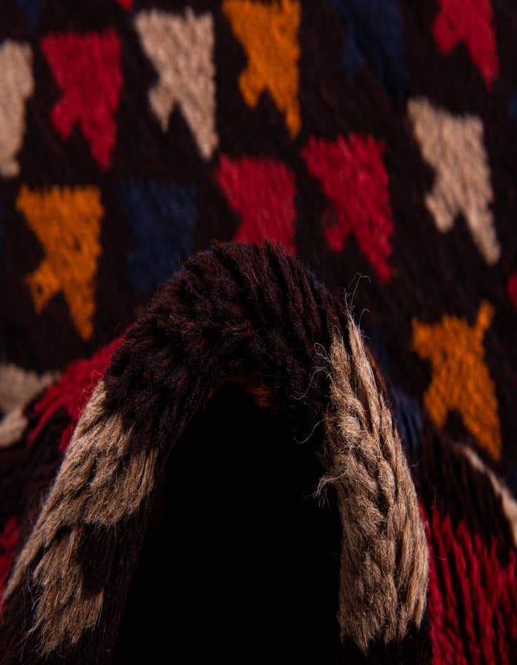 Detail image of  2' 9 x 4' 7  Hand Knotted Balouch Persian Wool Rug