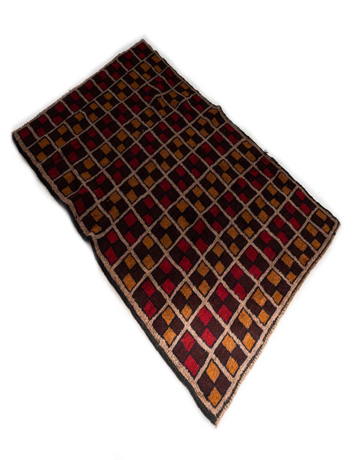 Detail image of  3' x 4' 3  Hand Knotted Balouch Persian Wool Rug