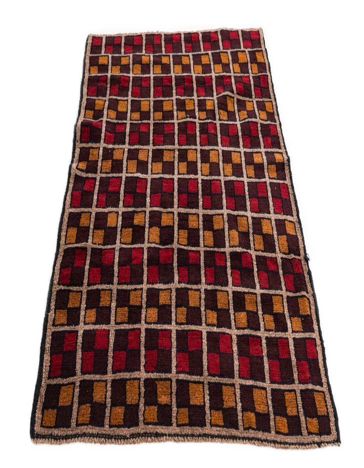 Detail image of  3' x 4' 3  Hand Knotted Balouch Persian Wool Rug