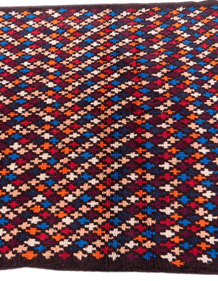 Detail image of  4' x 5' 8  Hand Knotted Balouch Wool Rug