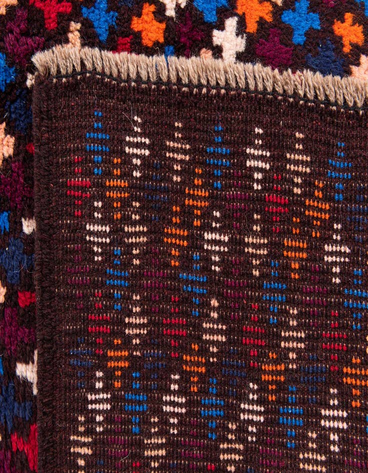 Detail image of  4' x 5' 8  Hand Knotted Balouch Wool Rug